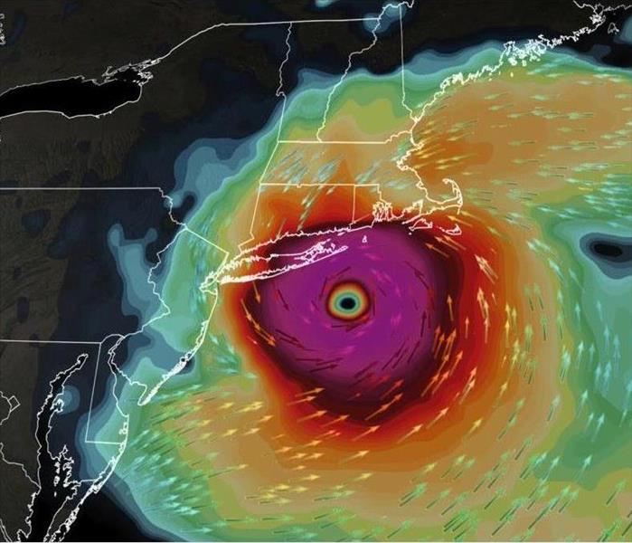 Doppler Image of Hurricane on east coast of United States